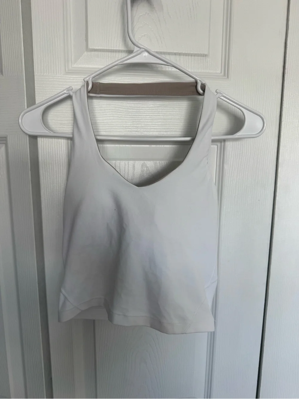 Lululemon White Open Back Halter Crop Top – Like New